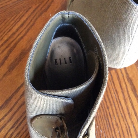 Taupe Peep Toe Booties - Picture 5 of 8